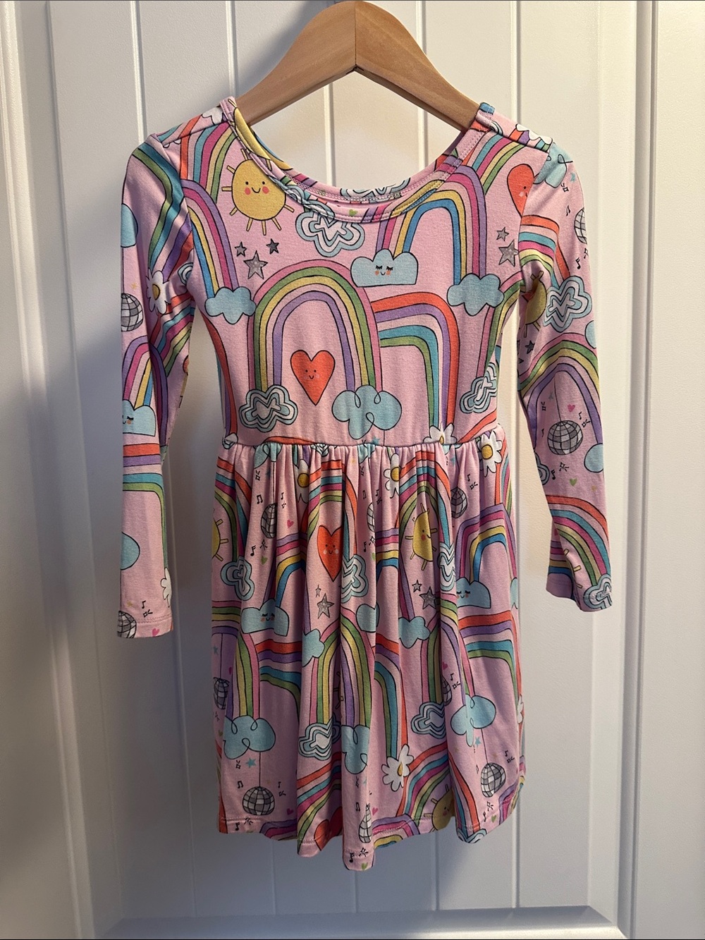 Little Sleepies Disco Rainbows Long-Sleeve Skater Dress 3T